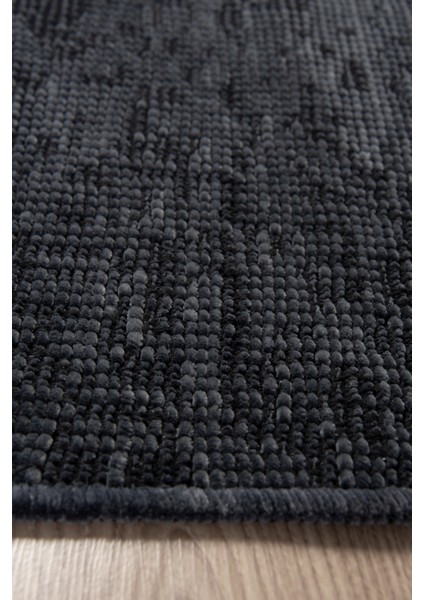 Antrasit Şönil Dokuma Kilim Halı – Hasır / Sisal Desen, Salon, Oturma Odası, Mutfak ve Çocuk Odası Yolluk Halısı