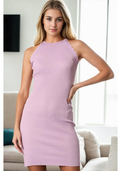 Z9012 Dewberry Bayan Elbise-Lila