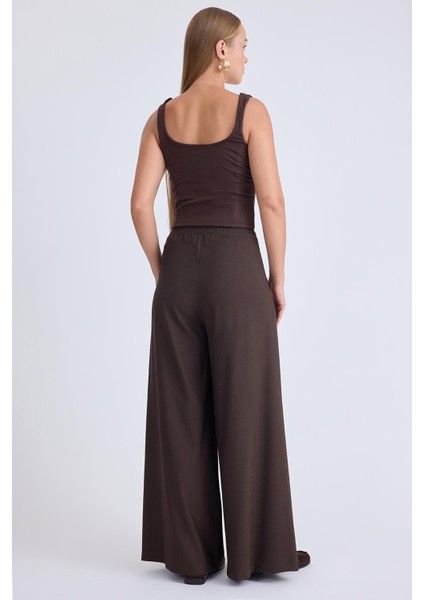 Iki Düğme Beli Lastikli Pileli Pantolon fiyatları