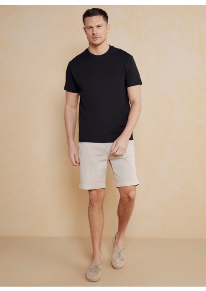 Bisiklet Yaka Siyah Erkek T-Shirt BBSS25MTS011 modelleri