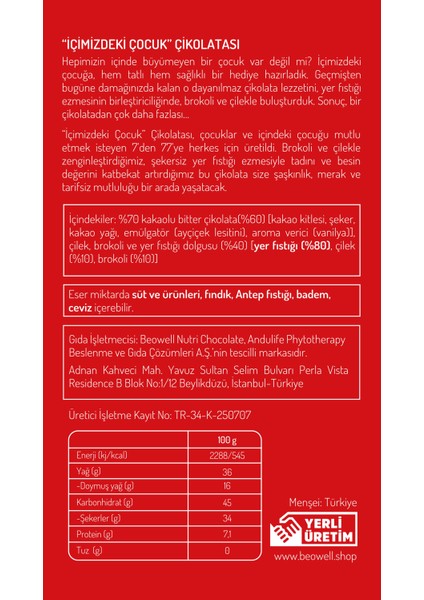 Nutri Chocolate – Içimizdeki Çocuk Çikolatası indirimleri