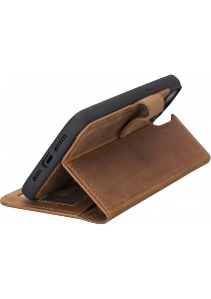 Apple iPhone 14 Plus Uyumlu Deri Cüzdanlı Kılıf Mwwn G19 Taba modelleri