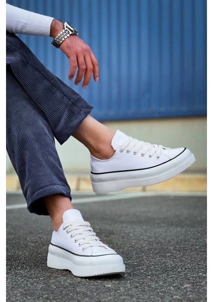 Mtxdpn Kb-Cx-3 Kuback Kısa Beyaz Keten Beyaz Yüksek Taban Spor Ayakkabı (Numara: 43) modelleri