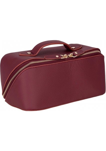 Ella Kadın Seyahat Kozmetik Bakım Makyaj Çantası Organizer Bordo