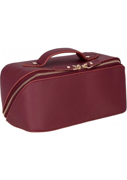 Ella Kadın Seyahat Kozmetik Bakım Makyaj Çantası Organizer Bordo indirimleri