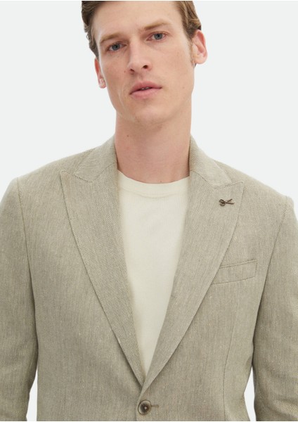 Haki Desenli Zeroweight Slim Fit Pamuk Karışımlı Ceket fırsatları