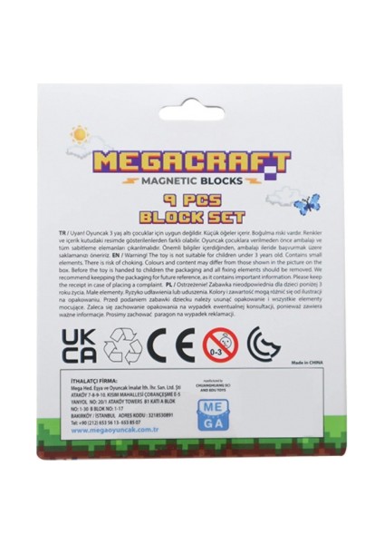 Megacraft 9 Parça Gri Taş Blok modelleri