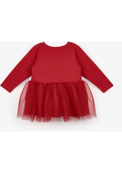 Kırmızı Yılbaşı Temalı Magic Mottolu Kız Çocuk Elbise - Claire fiyatları