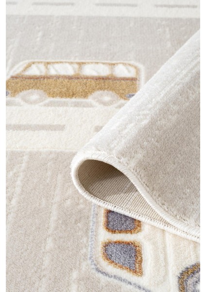 Cotto Kids CK003G Gri Halı Araba ve Yol Desenli Kaymaz Taban Yumuşak Yıkanabilir Çocuk Odası Halısı modelleri