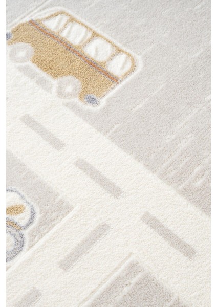 Cotto Kids CK003G Gri Halı Araba ve Yol Desenli Kaymaz Taban Yumuşak Yıkanabilir Çocuk Odası Halısı fırsatları