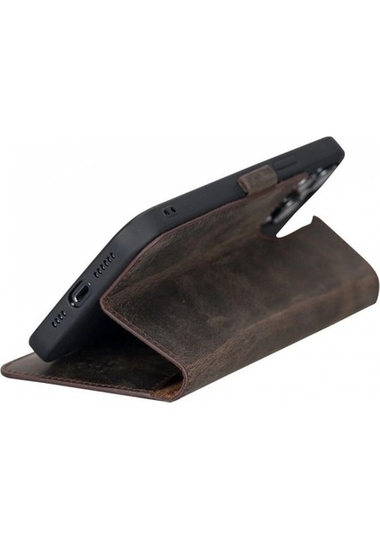 Apple iPhone 13 Pro Max Uyumlu Deri Cüzdanlı Kılıf Acı Kahve fırsatları