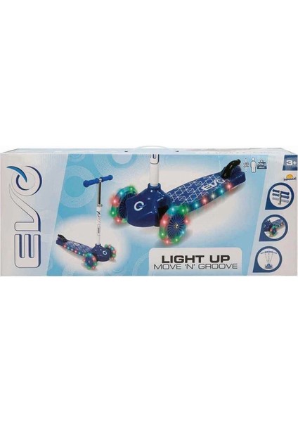 Evo Işıklı 3 Tekerlekli Mavi Scooter modelleri