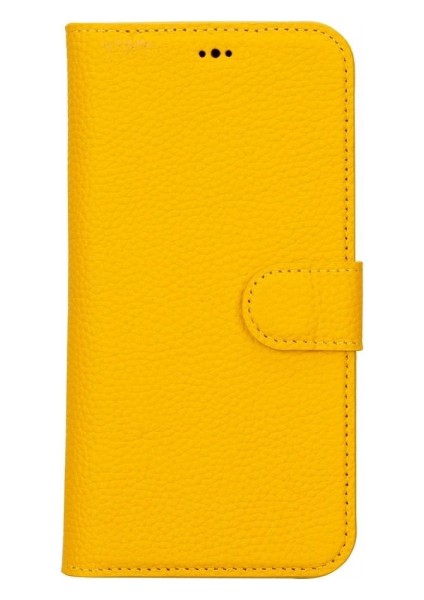 Apple iPhone 15 Plus Uyumlu Deri Cüzdanlı Kılıf Mwwn FL12 Sarı fırsatları