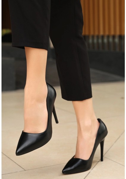 Mtxdpn Jilya Siyah Cilt Stiletto Ayakkabı (Numara: 39) modelleri
