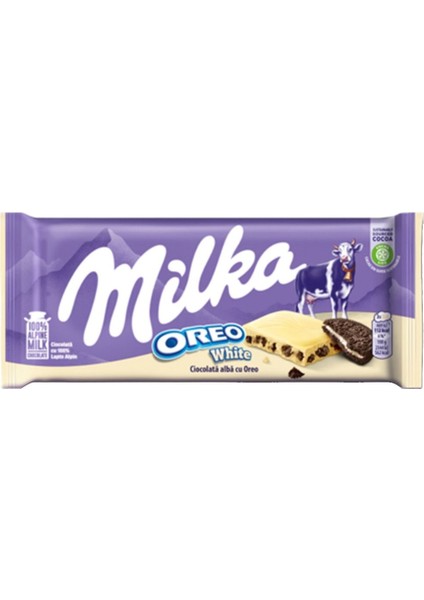 Oreo White 100G – Beyaz Çikolata ve Oreo Parçacıklı Tablet Çikolata
