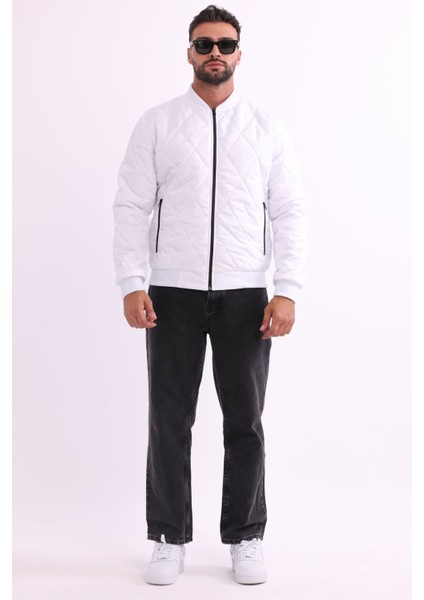 Erkek Kolej Yaka Su ve Rüzgar Geçirmez Kapitone Desenli Elyaflı Mont fiyatları