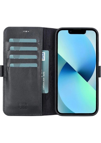 Apple iPhone 13 Pro Max Uyumlu Deri Cüzdanlı Kılıf Siyah indirimleri