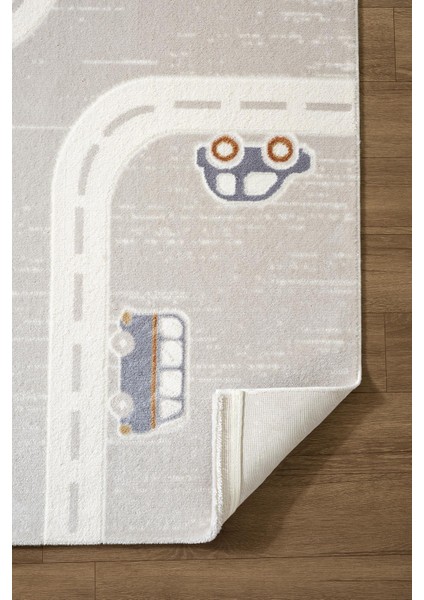 Cotto Kids CK003G Gri Halı Araba ve Yol Desenli Kaymaz Taban Yumuşak Yıkanabilir Çocuk Odası Halısı indirimleri