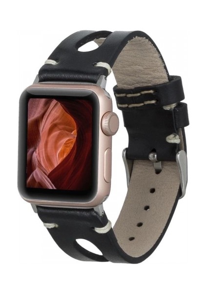 Apple Watch Uyumlu Deri Kordon 42-44-45MM 42BA2 Rst1