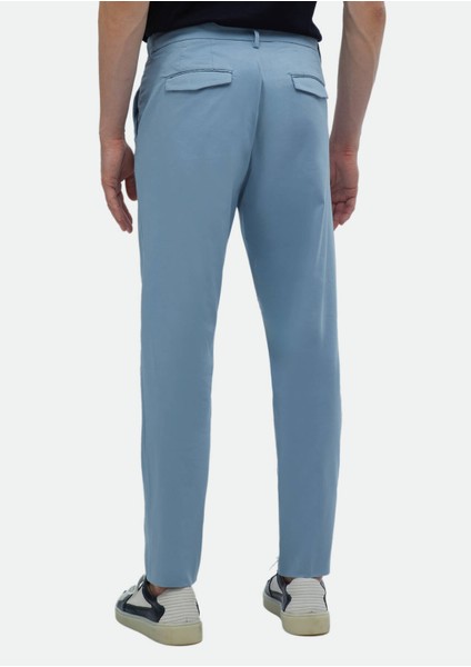 Mavi Düz Dokuma Regular Fit Casual Pamuk Karışımlı Pantolon indirimleri