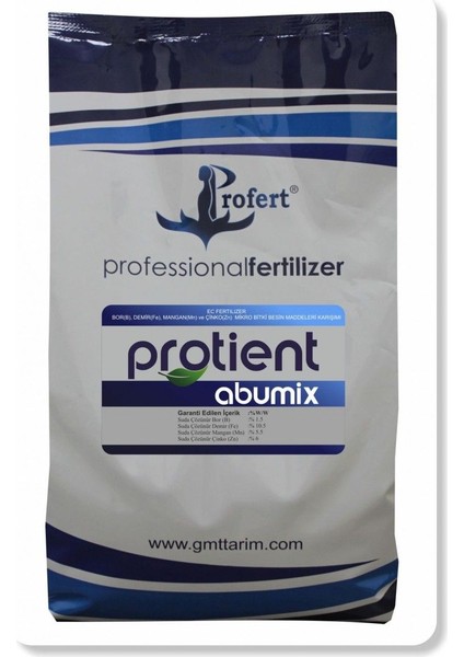 Protıent Abumıx Toz Gübre (B:1.5 Fe:10.5 Mn:5.5 Zn:6) – Organik Asitli Mikroelement Karışımı – 10 kg