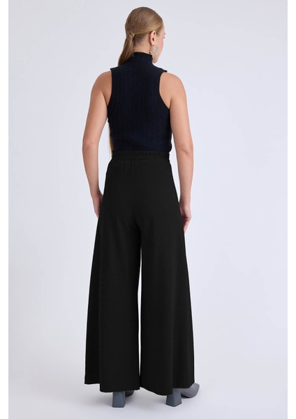 Iki Düğme Beli Lastikli Pileli Pantolon modelleri