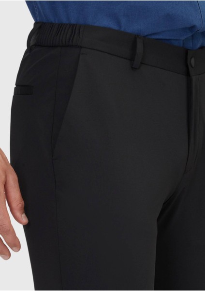 Siyah Düz Örme Jogging Fit Casual Pantolon modelleri