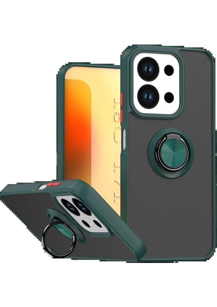 Xiaomi Redmi 15C 4g Montreal Yüzüklü Silikon Kapak - YEŞIL-(5796)