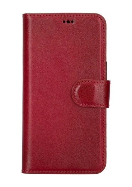 Apple iPhone 15 Uyumlu Deri Cüzdanlı Kılıf Mwwn V4EF Kırmızı fırsatları