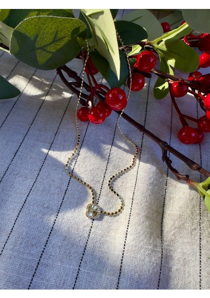 14 Ayar Renginde Yonca Kolye 50 cm fırsatları