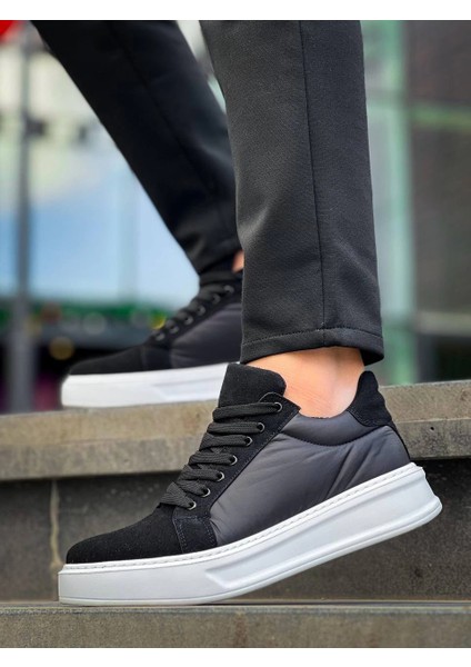 Mtxdpn KB-046 Kuback Siyah Paraşüt Beyaz Yüksek Taban Günlük Spor Ayakkabı (Numara: 42) fırsatları