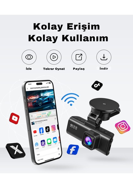 Redtıger F7NP 4K Araç Kamerası – Ön Arka Kamera, Wi-Fi & Gps, 32GB Kart Dahil, Gece Görüşlü, 3.16'' Ekran, 24 Saat Park Modu modelleri