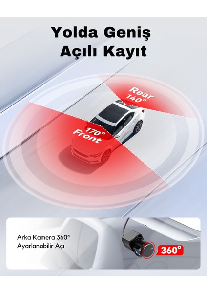 Redtıger F7NP 4K Araç Kamerası – Ön Arka Kamera, Wi-Fi & Gps, 32GB Kart Dahil, Gece Görüşlü, 3.16'' Ekran, 24 Saat Park Modu indirimleri