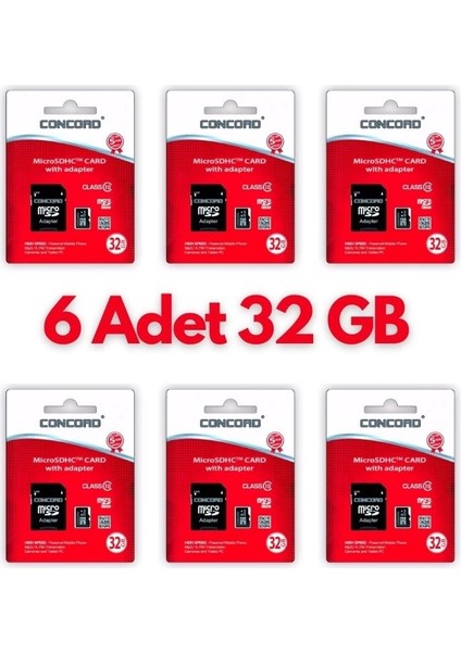 6 Adet Ultrahız 32GB Micro Sd Hafıza Kartı: Yüksek Performans ve Geniş Depolama Kapasitesi