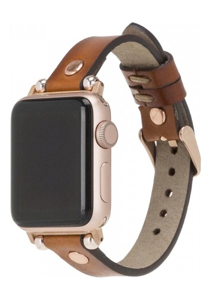 Apple Watch Uyumlu Deri Kordon 42-44-45MM Rg RST2EF