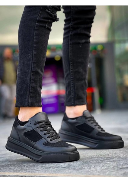 Mtxdpn Kb-X8 Kuback Siyah Cilt Siyah Süet Detaylı Siyah Yüksek Taban Günlük Spor Ayakkabı (Numara: 40) fiyatları