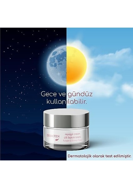 Dermoten Repagè Yaşlanma Karşıtı Kolajen & Kırmızı Yosun Cilt Bakım Kremi 50 ml