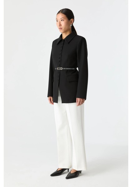 Modern Fit Düğmeli Ceket