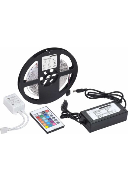 5 MT 3 Cipli Rgb Şerit Led Silikonlu Adaptör Uzaktan Kumanda Tak Çalıştır fiyatları