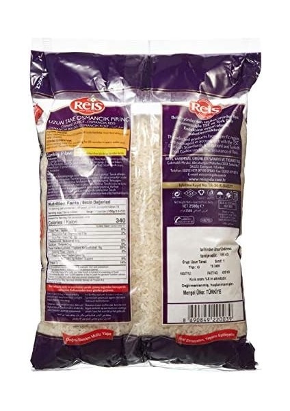 Reis Osmancık Pirinç 2.5 kg fiyatları