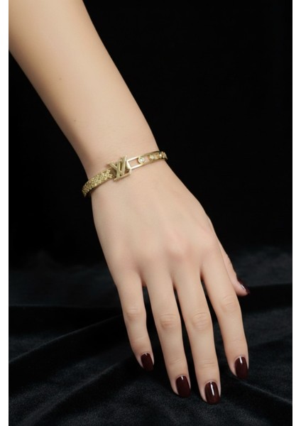 Kelepçe Bileklik Gold Lous-Vıtn-Klpc-Blk-Gld fiyatları