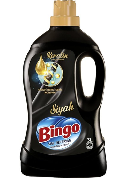 Bingo Siyahlar Keratinli 50 Yıkama Sıvı Çamaşır Deterjanı ( 1 x 3000 Ml) fiyatları