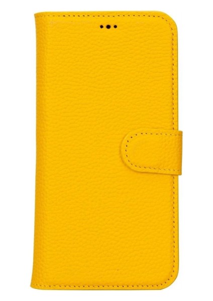 Apple iPhone 15 Pro Max Uyumlu Deri Cüzdanlı Kılıf Mwwn FL12 Sarı fırsatları