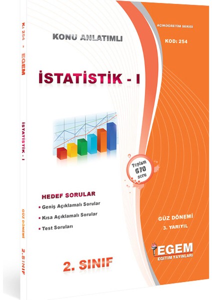 Aöf 2. Sınıf Istatistik I Güz Dönemi Konu Anlatımlı Soru Bankası