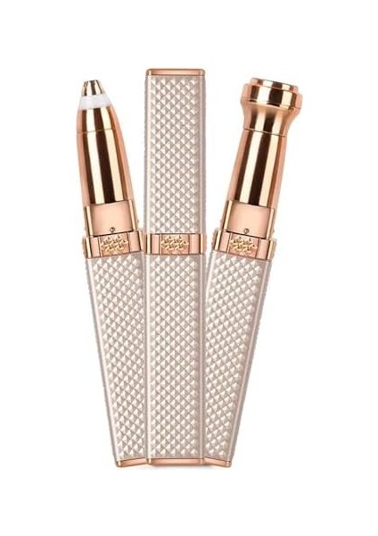 Mobee Luxury 2 Başlıklı Kıl Tüy Bıyık Kaş Alma Epilatörü ve Mini Parfüm Şişesi