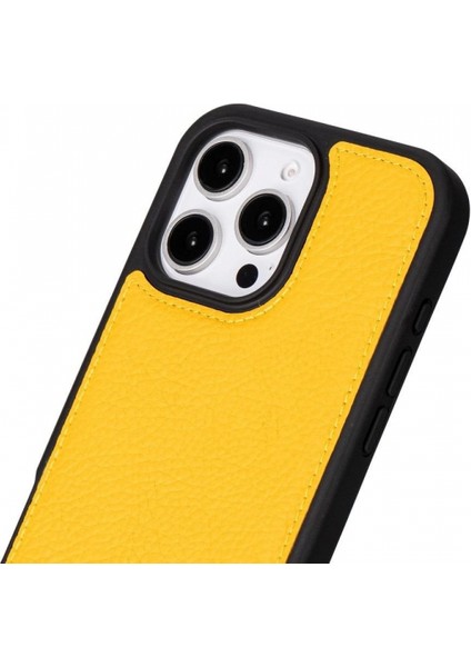 Apple iPhone 16 Pro Uyumlu, Hakiki Deri, El Yapımı, Cüzdanlı Kılıf, Limon Sarı fırsatları
