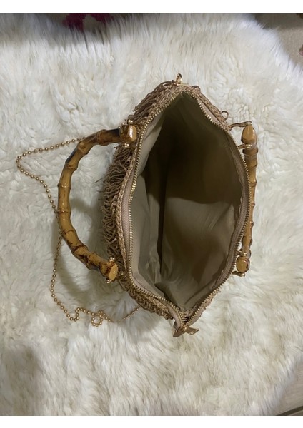 El Örgüsü Vizon Renk Püsküllü Çanta indirimleri