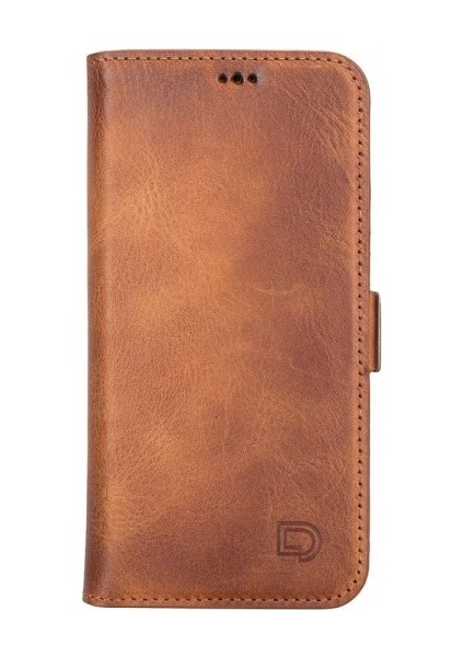 Apple iPhone 13 Pro Uyumlu Deri Cüzdanlı Kılıf Karamel fiyatları