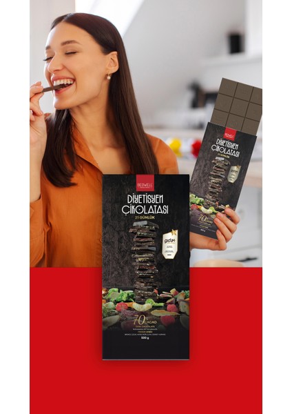 Nutri Chocolate – Diyetisyen Çikolatası - Kitap Hediyeli modelleri