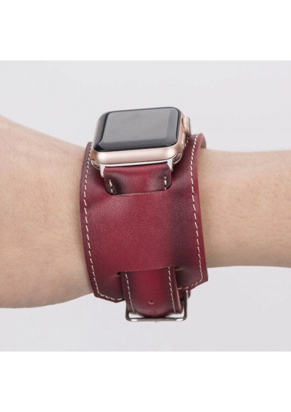 Apple Watch Uyumlu Deri Kordon 42-44-45MM Cuff V4EF fiyatları